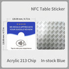 NFC Tap-to-Review Acrylic Table Sticker BLUE (120mm / 4.72